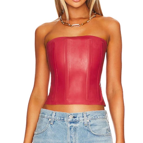 Miaou Tops - MIAOU Libra Corset in Strawberry